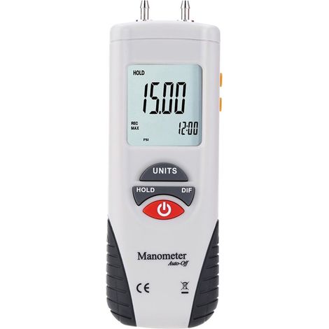 Manomètre Numérique - ±13 79 Kpa ±2 Psi Écran LCD Rétroéclairé - Pour Techniciens CVC Ingénieurs Maintenance - 1 Pièce (1/5)