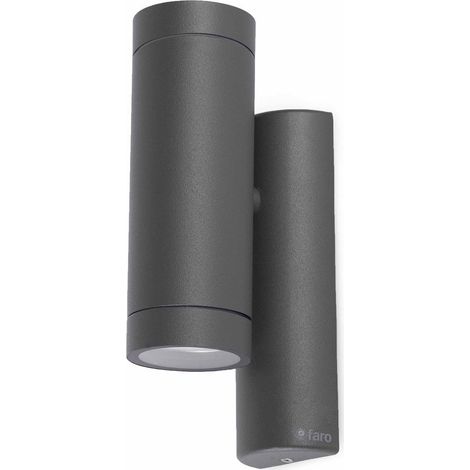 Faro Steps - Applique murale extérieure à 2 ampoules gris foncé IP44, GU10 (1/4)