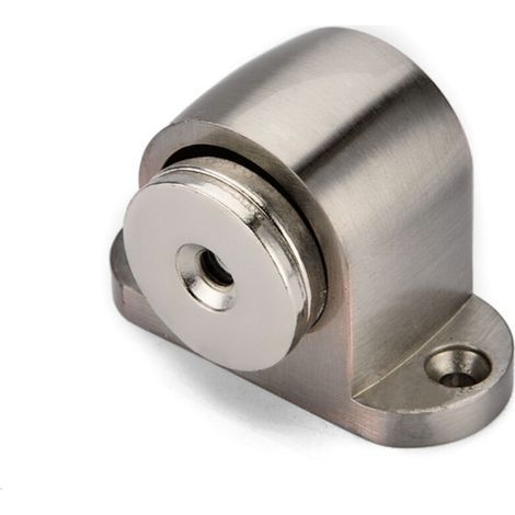 Magnetischer Türstopper, Bodenmontage, gebürstetes Metall (1/5)