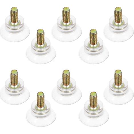 Lot de 10 supports tige filetée transparente, sans perçage, patins (1/5)