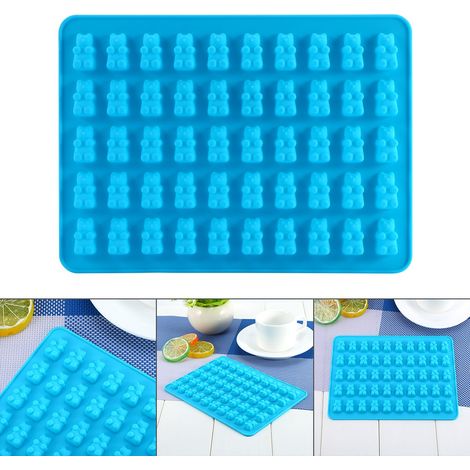 XL Bärenform, lebensmittelechtes Silikon, 50 Mulden für Schokolade, Bonbons, Eiswürfel, robuste und kreative Form (1/5)