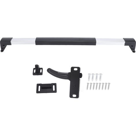 Ortviai Ferme-porte pour porte moustiquaire de camping-car – Lot de 20 pièces, en métal noir et ABS, réglable 55–74,5 cm (1/5)