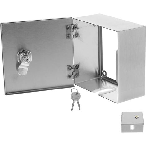 Boîte Prise Étanche Acier Inoxydable Antieffraction Protection Sécurité Résistante Aux Éclaboussures pour Prise Intérieure et Extérieure (1/5)