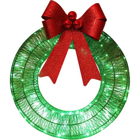 Guirlande Lumineuse De Noël - Couronne Éclairée À LED - 40 cm - Pour Porte D'Entrée Mur Intérieur Extérieur - Alimentée Par Piles (1/5)