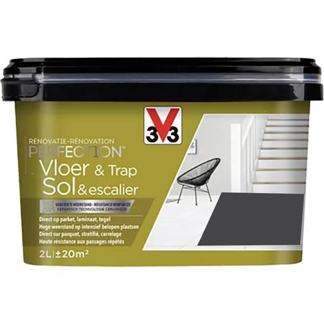 Peinture Rénovation Perfection Sol & Escalier V33 Tarmac 2 L (1/4)