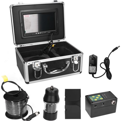 Écran LCD 7 pouces sondeur de poisson étanche IP68 câble 30 m caméra sous-marine détecteur de poissons visuel pour lac bateau pêche 110-240V prise UE (1/5)