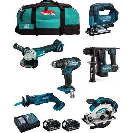 MAKITA Kit MPK18623A (DDF482 DHR171 DGA504 DSS610 DJV182 DJR185 2 x 3,0 Ah DC18RC LXT600) (1/5)