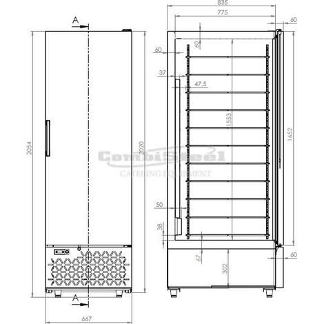 Armoire Negative - 658 litres crème glacée - Combisteel (1/2)