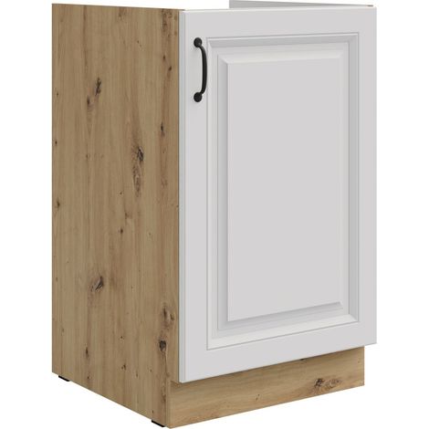 Spülenschrank 50 cm Stilo Weiß + Eiche Artisan Küchenzeile Küchenblock Küche (1/5)