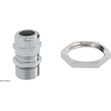 LAPP Verschraubung mit Gegenmutter PG11x1,41 lang Messing (CuZn) vernickelt Gewindelänge 12,0mm - 1 Stück