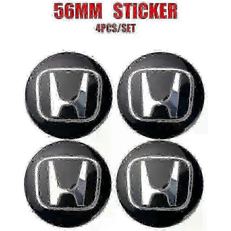 Satz mit 4 Radnabenkappen, passend für Honda Civic Jazz Adv 150 INSPIRE XR-V CR-V UR-V Fit Type R (56/58/60/69MM) 56 mm für BK