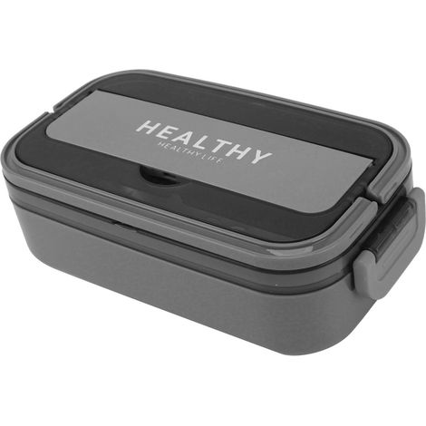Bento-Lunchbox aus Edelstahl 316, 700 ml Fassungsvermögen, auslaufsicher, mikrowellengeeignet, für Schule und Büro, Grau (1/5)