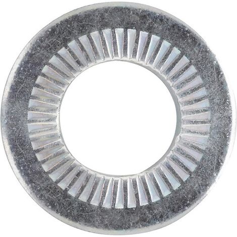 Rondelle contact zingué blanc, pour vis diamètre 4 mm, sachet de 200 rondelles