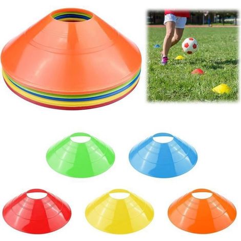 25pcs Plots de Marquage pour Football Cône, 5 Couleurs Plots Sport, Marquage Cone de Signalisation, Disques MATERIEL DE BALISAGE (1/4)