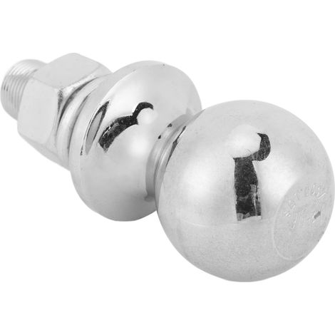 Boule d'attelage de remorque chromée de 2 pouces de diamètre, capacité de remorquage nominale de 7500lbs avec tige de 2-1/8X1 pour bateau RV ATV SUV (1/5)