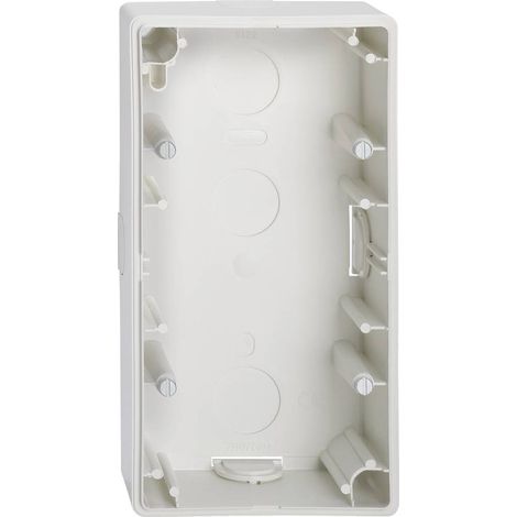 MERTEN 512219 BOÎTIER À MONTAGE EN SAILLIE 2 VOIES POUR M-SMART/M1/ARTEC/OCTOCOLOR BLANC (1/2)