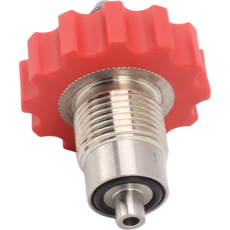Adaptateur pour bouteille de CO2 en acier inoxydable, port G5/8 vers 7/16-20, engrenage rouge (1/5)