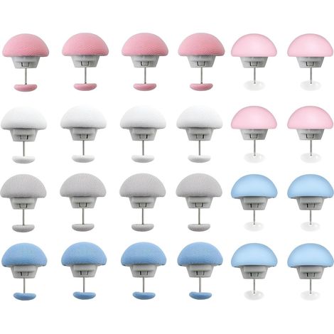 Lot de 24 Clips Couette - Fixation Drap Champignon Coton ABS Antidérapant Lit Hôtel Camping (1/5)