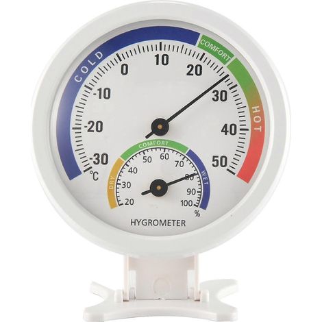 Hygrometer-Thermometer für den Innen- und Außenbereich, 3-Zoll-Feuchtigkeitsthermometer mit Tischständer (1/5)