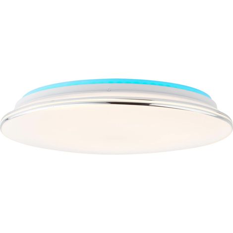 LED 24W DE Edna, weiß/chrom CCT+DIM+RGB+RC+BK-LIGHT (1/5)