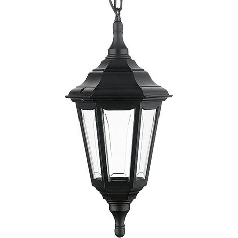 Lámpara colgante clásica CLIC-CLAC 6 E27 42 W IP44 Negro