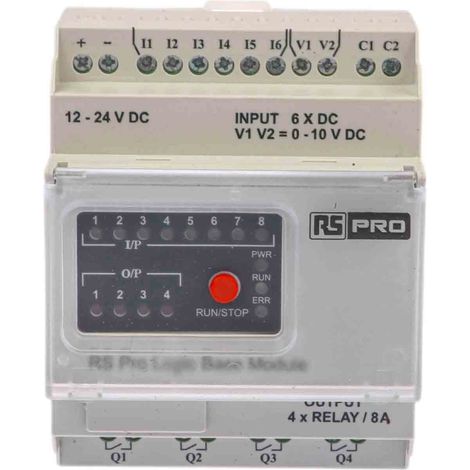 Module logique RS PRO, 8 entrées , 4 sorties , Numérique, relais ( Prix pour 1 ) (1/5)