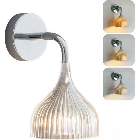 Applique murale LED moderne, applique décorative, lampe de chevet, G9, lumière tricolore, convient aux chambres, salons et couloirs.