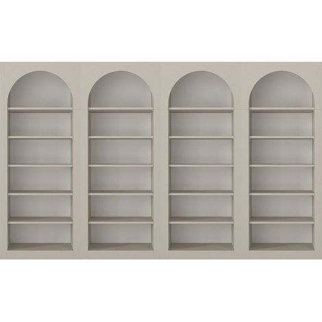 Libreria con 6 nicchie Beige - Lotto di 4 - CYMORA