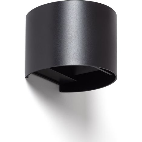 Aplique de Pared Exterior LED 6W PC Iluminación Doble Cara Loruc Negro (1/4)