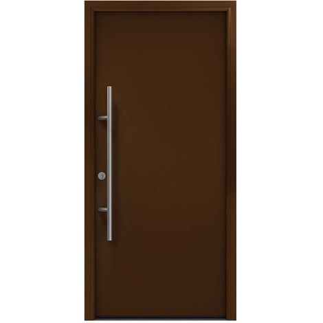 Hörmann Ecostar Haustür "ISOPRO Secur IPS 010", terrabraun (RAL 8028), 110 x 210 cm (B x H), DIN Links