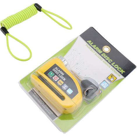 Antivol de disque de frein moto avec alarme haute résistance alliage de zinc 130dB anti-vol pour moto, vélo, scooter (1/2)