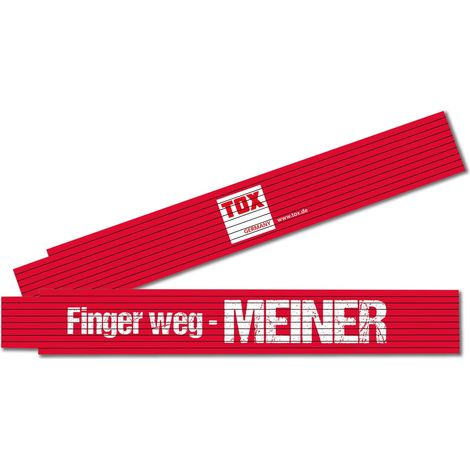 Metro pieghevole 2 m "Finger weg - MEINER" (1/3)