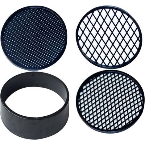 Tamis de jardin - 4 en 1 - Tamis à sable - Plastique - Tamis à terre - Tamis rond - Tamis plastique avec treillis en plastique - Tamis de jardin en plastique - Adapté au compostage et au sol - 11 cm - (1/5)