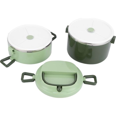 Boîte repas isotherme en acier inoxydable, bento portable 1.7L double couche pour conservation alimentaire