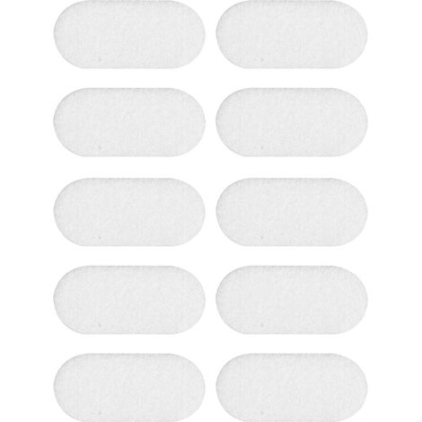 Patins en feutre auto-adhésifs blancs (lot de 10) 20 x 44 mm Vorstahl (1/5)