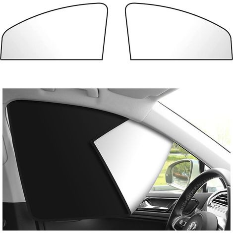 2 Stück Auto-Seitenfenster-Sonnenschutz, magnetischer Auto-Sonnenschutz, UV-Sonnenschutz, Silber