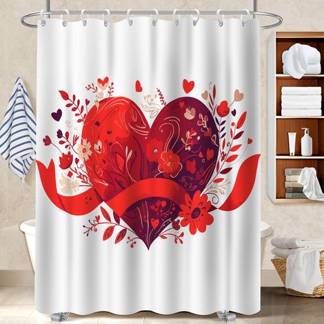 Voile de douche fluide en polyester 180x180 esthétique bâche polyester douche pour une colocation (1/5)
