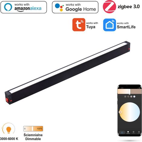 Faretto lineare a LED WiFi Zigbee Flood da 27 W per binari magnetici SMART TRACK 230 V CA 3000-5000 K dimmerabile (1/5)