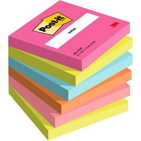 3M 654-6-POP pouch autoadesiva Quadrato Multicolore 100 fogli Autoadesivo (1/2)