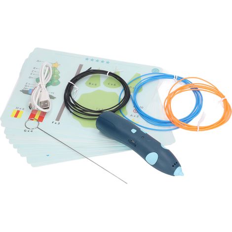 Lot 3D Enfant Stylo Impression 3D avec Support + 3 Couleurs Filament PCL Consommable Kit DC5V (1/5)