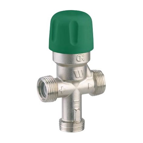 Mitigeur thermostatique régulateur limiteur mâle 3/4"(20/27) - Réglage de 25°C à 55°C - Compatible installation solaire - Watts