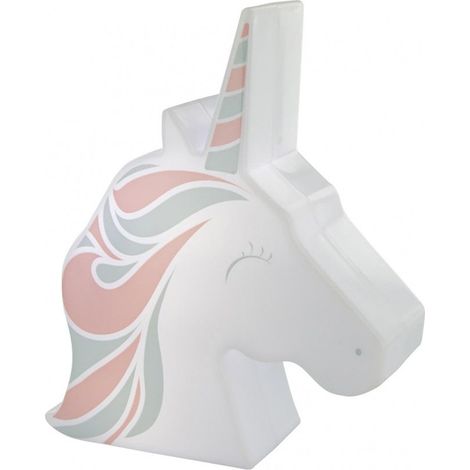Veilleuse Licorne - Projection murale - L 14 cm x l 4,3 cm x H 15,5 cm - Blanc - Livraison gratuite (1/4)