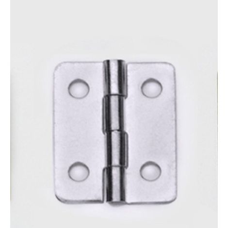 Argent - 50 charnières miniatures plates 18 x 16 mm pour portes et tiroirs de placards - Accessoires de bricolage - Connecteurs avec 200 vis (1/5)