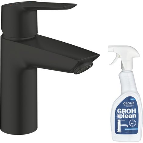 GROHE Start Mezclador de lavabo agua fría apertura negro S + limpiador GrohClean (1/5)
