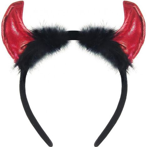 Diadema con cuernos de diablo y pelo sintético de FuturoFashion (única)