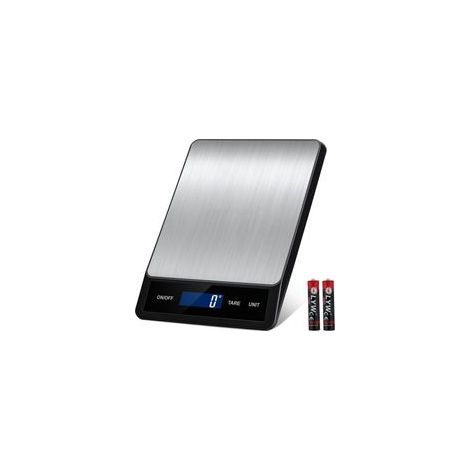 Balance de Cuisine Numérique, Précision 15 kg/1 g, 6 Unités de Pesée, Balance Alimentaire de Haute Précision avec Fonction Tare et Écran LCD Rétroéclairé (1/5)
