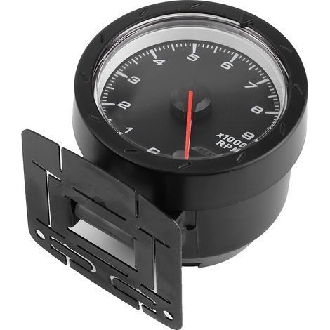 Drehzahlmesser 0-9000 U/min, 65 mm, weiße/rote LED-Beleuchtung, 12 V, für Autos (1/5)
