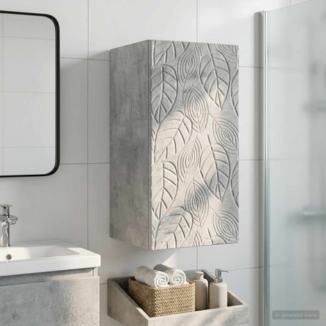 vidaXL Armario de pared para baño DELFT Gris Hormigón 30 x 31 x 59 cm (1/5)