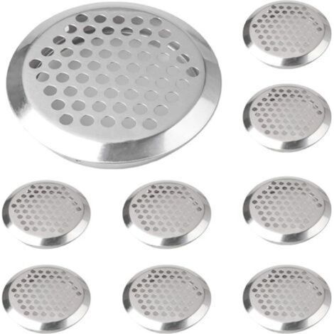 30 Pièces Grille Aération Ronde Grille de Ventilation Inox, 53mm Grille Aération Trou en Acier Inoxydable Grille de Aération Pour Meubles Cuisine Armoire (1/5)