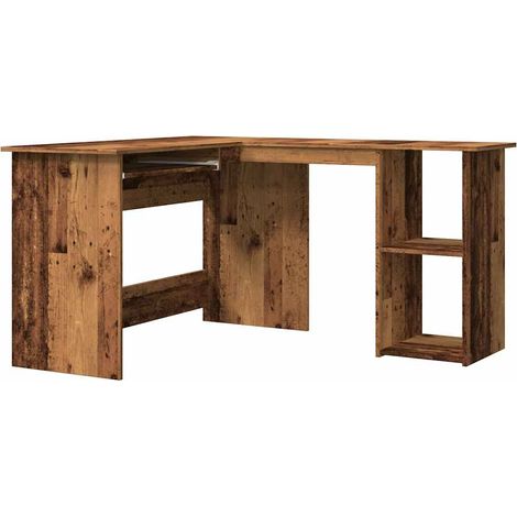 Maison Exclusive - Eckschreibtisch Altholz-Optik 120x140x75 cm Ho